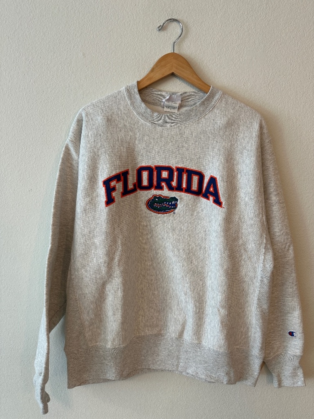 Champion Reverse Weave Florida Gators Embroidered Sweatshirt L Gray